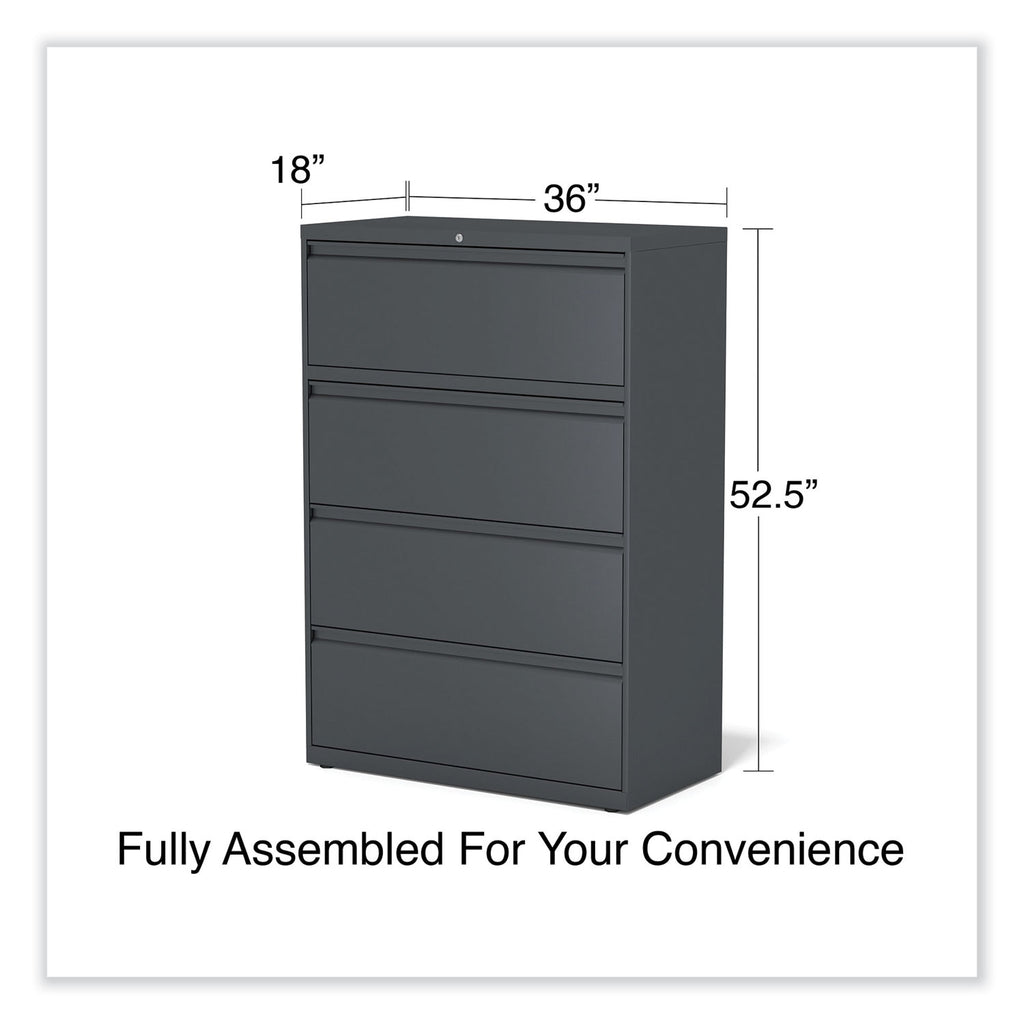 Lateral File, 4 Legal/Letter/A4/A5-Size File Drawers, Charcoal, 36" x 18.63" x 52.5