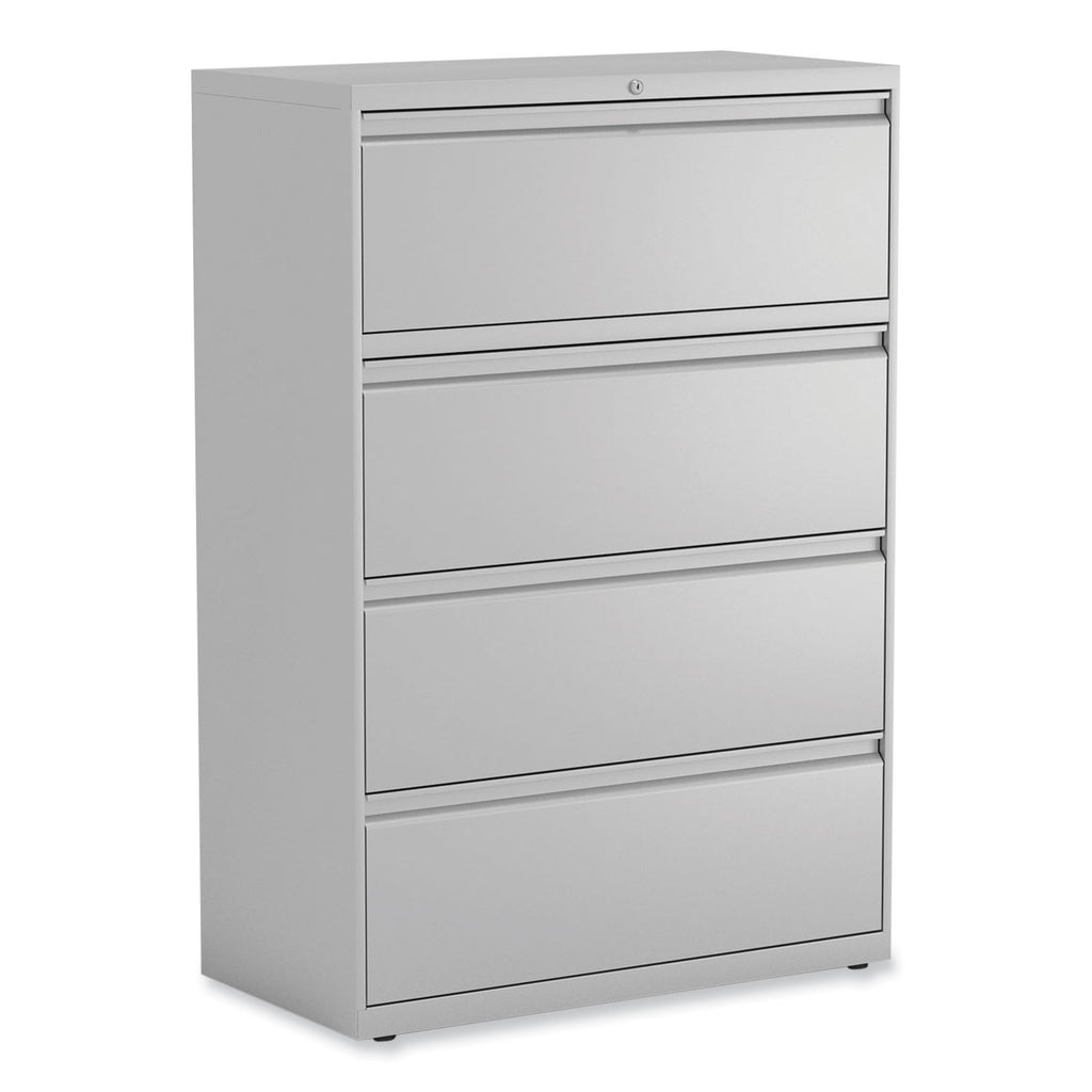 Lateral File, 4 Legal/Letter-Size File Drawers, Light Gray, 36" x 18.63" x 52.5