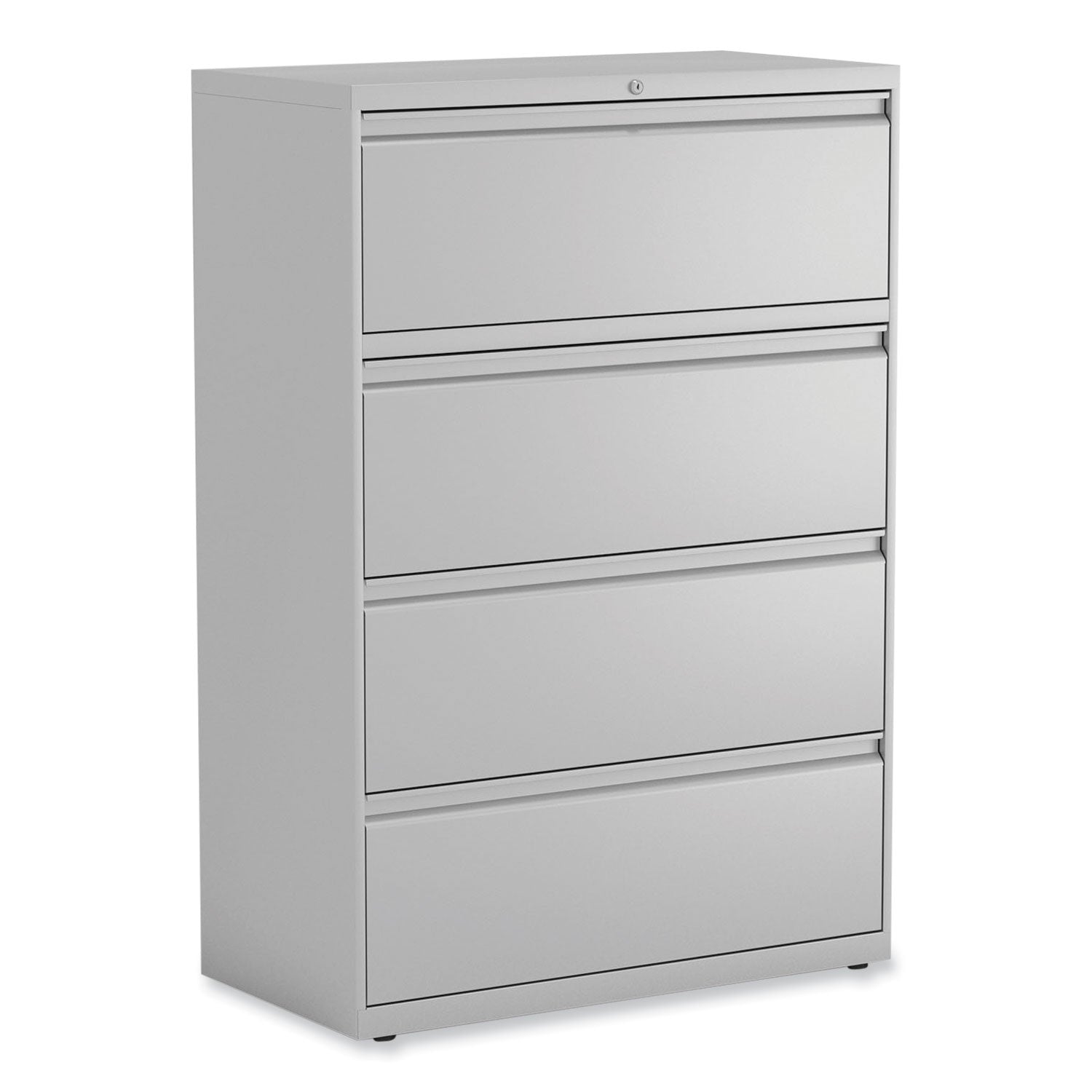 Lateral File, 4 Legal/Letter-Size File Drawers, Light Gray, 36" x 18.63" x 52.5