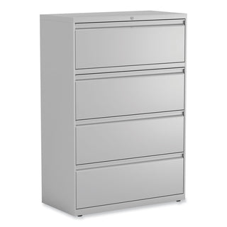 Lateral File, 4 Legal/Letter-Size File Drawers, Light Gray, 36" x 18.63" x 52.5