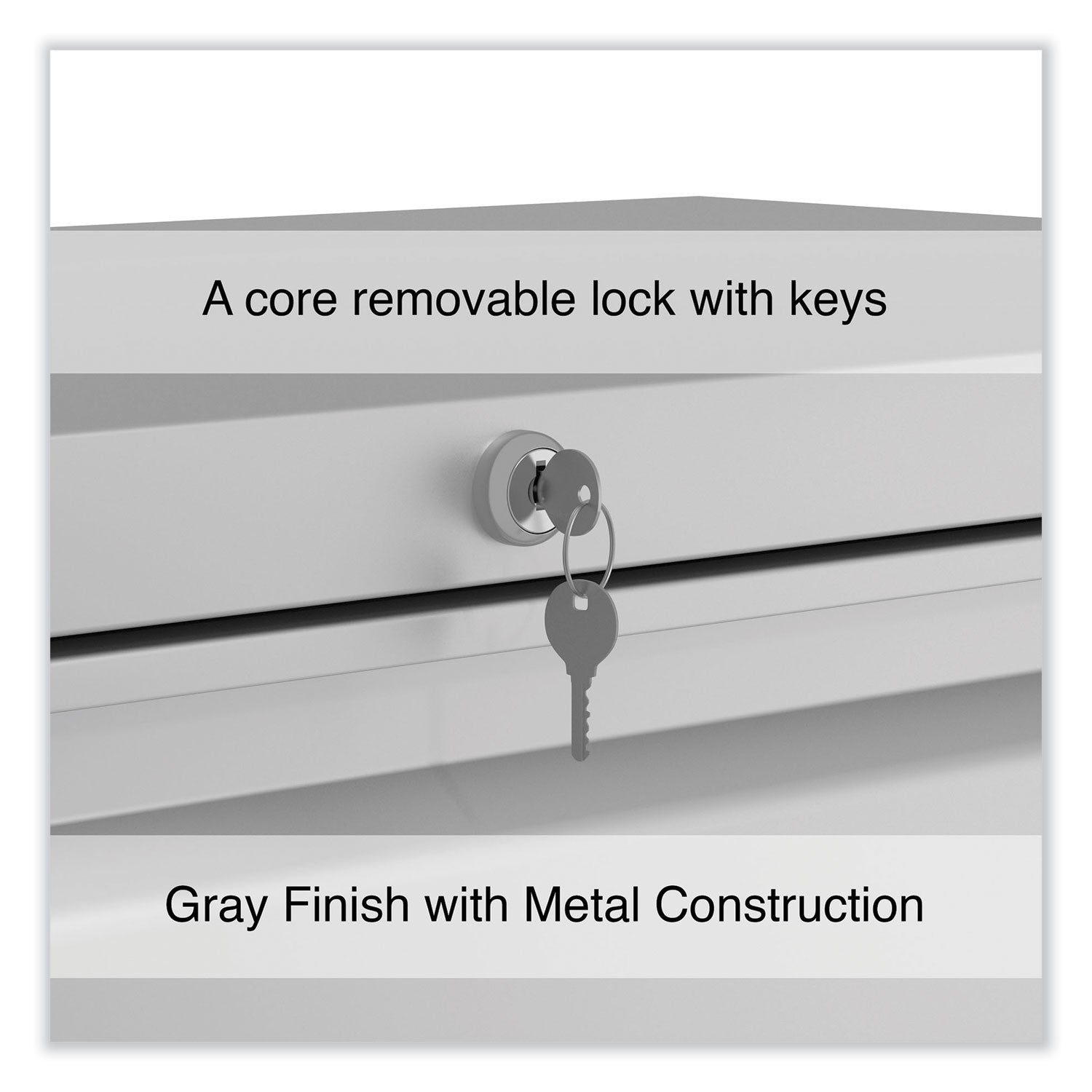 Lateral File, 4 Legal/Letter-Size File Drawers, Light Gray, 36" x 18.63" x 52.5