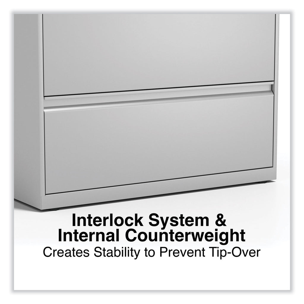 Lateral File, 4 Legal/Letter-Size File Drawers, Light Gray, 36" x 18.63" x 52.5