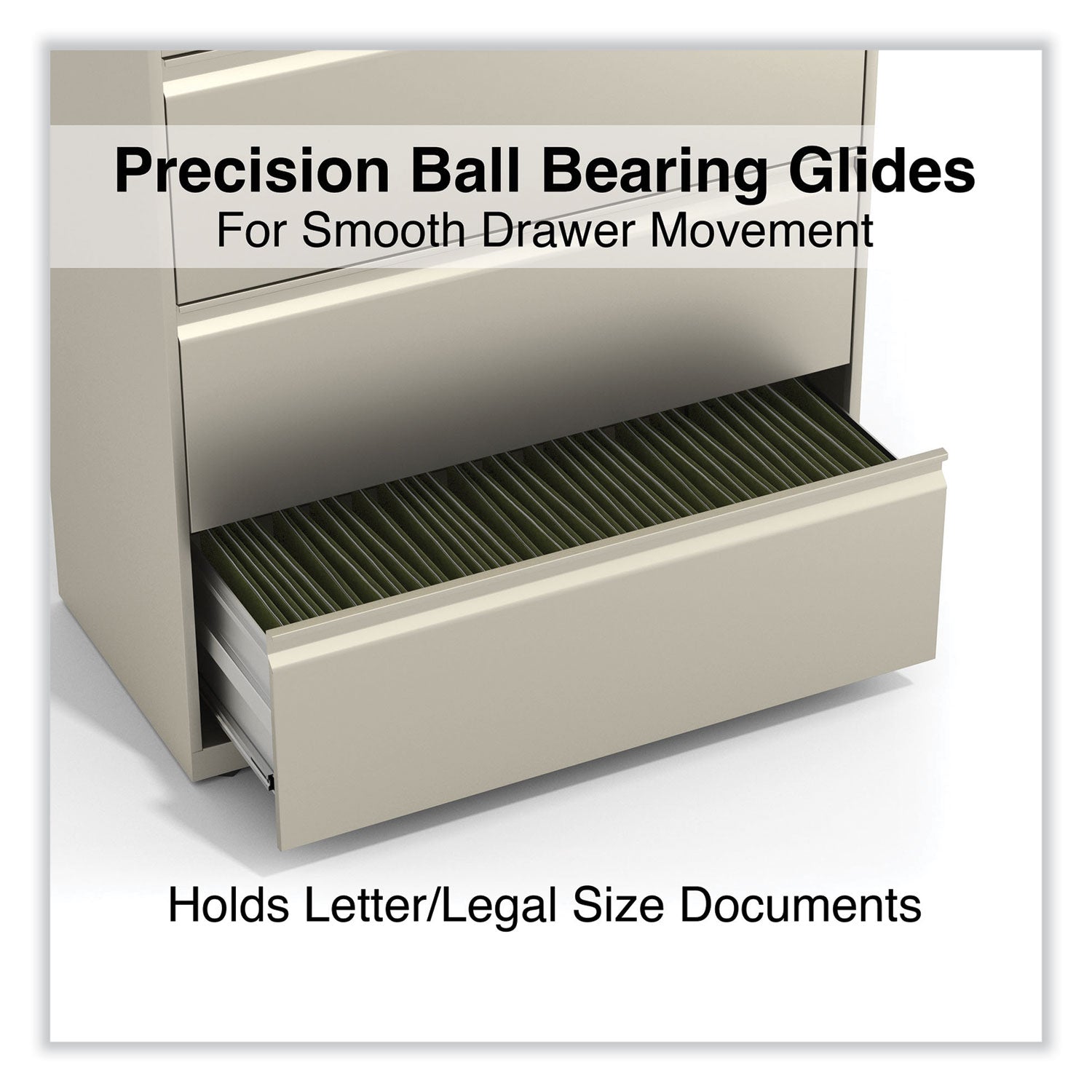 Lateral File, 4 Legal/Letter-Size File Drawers, Putty, 36" x 18.63" x 52.5