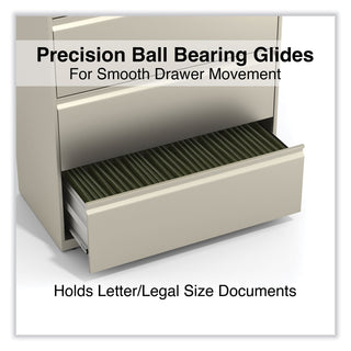 Lateral File, 4 Legal/Letter-Size File Drawers, Putty, 36" x 18.63" x 52.5