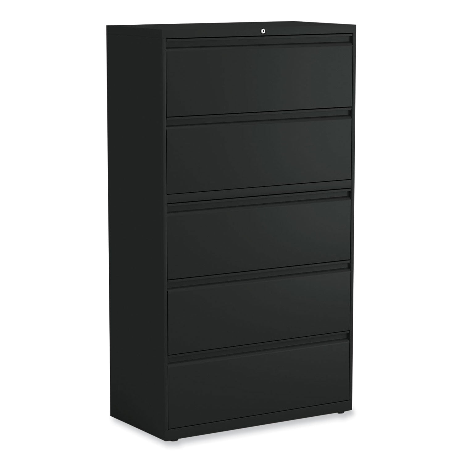 Lateral File, 5 Legal/Letter/A4/A5-Size File Drawers, Black, 36" x 18.63" x 67.63