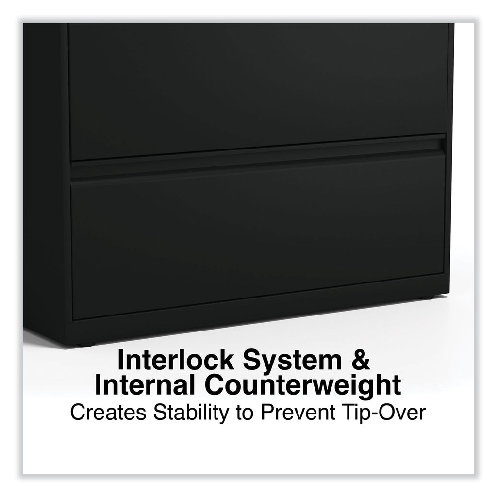Lateral File, 5 Legal/Letter/A4/A5-Size File Drawers, Black, 36" x 18.63" x 67.63
