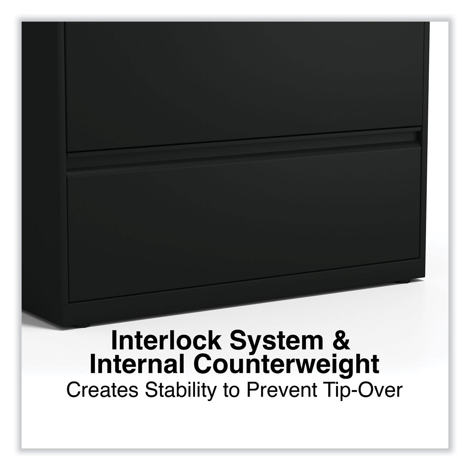 Lateral File, 5 Legal/Letter/A4/A5-Size File Drawers, Black, 36" x 18.63" x 67.63