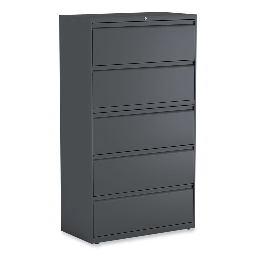 Lateral File, 5 Legal/Letter/A4/A5-Size File Drawers, Charcoal, 36" x 18.63" x 67.63