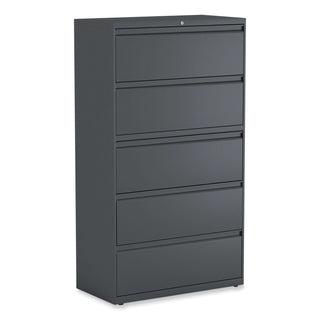 Lateral File, 5 Legal/Letter/A4/A5-Size File Drawers, Charcoal, 36" x 18.63" x 67.63