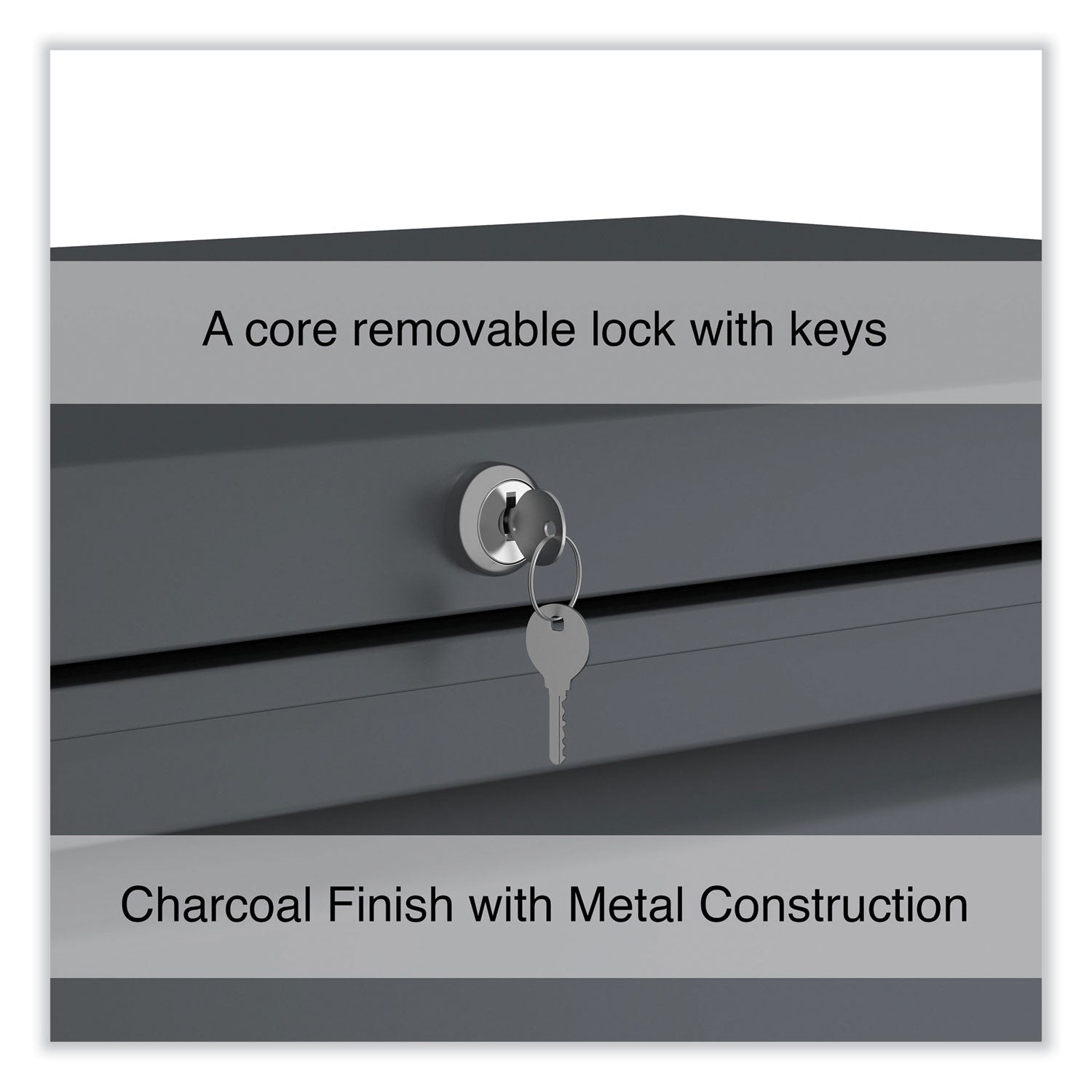 Lateral File, 5 Legal/Letter/A4/A5-Size File Drawers, Charcoal, 36" x 18.63" x 67.63