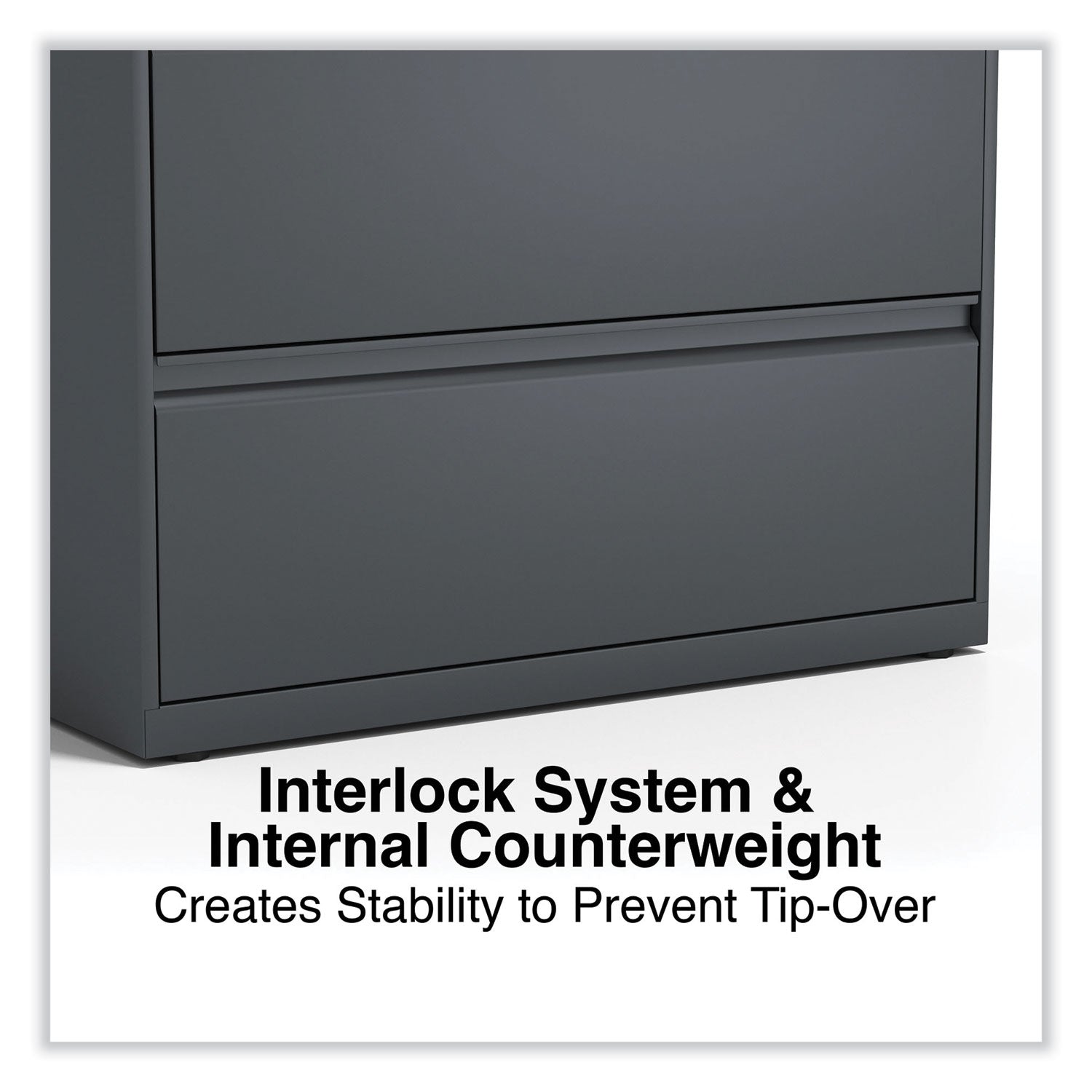 Lateral File, 5 Legal/Letter/A4/A5-Size File Drawers, Charcoal, 36" x 18.63" x 67.63