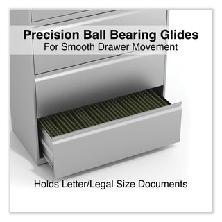 Lateral File, 5 Legal/Letter/A4/A5-Size File Drawers, Light Gray, 36" x 18.63" x 67.63