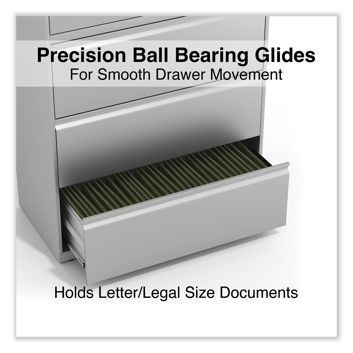 Lateral File, 5 Legal/Letter/A4/A5-Size File Drawers, Light Gray, 36" x 18.63" x 67.63