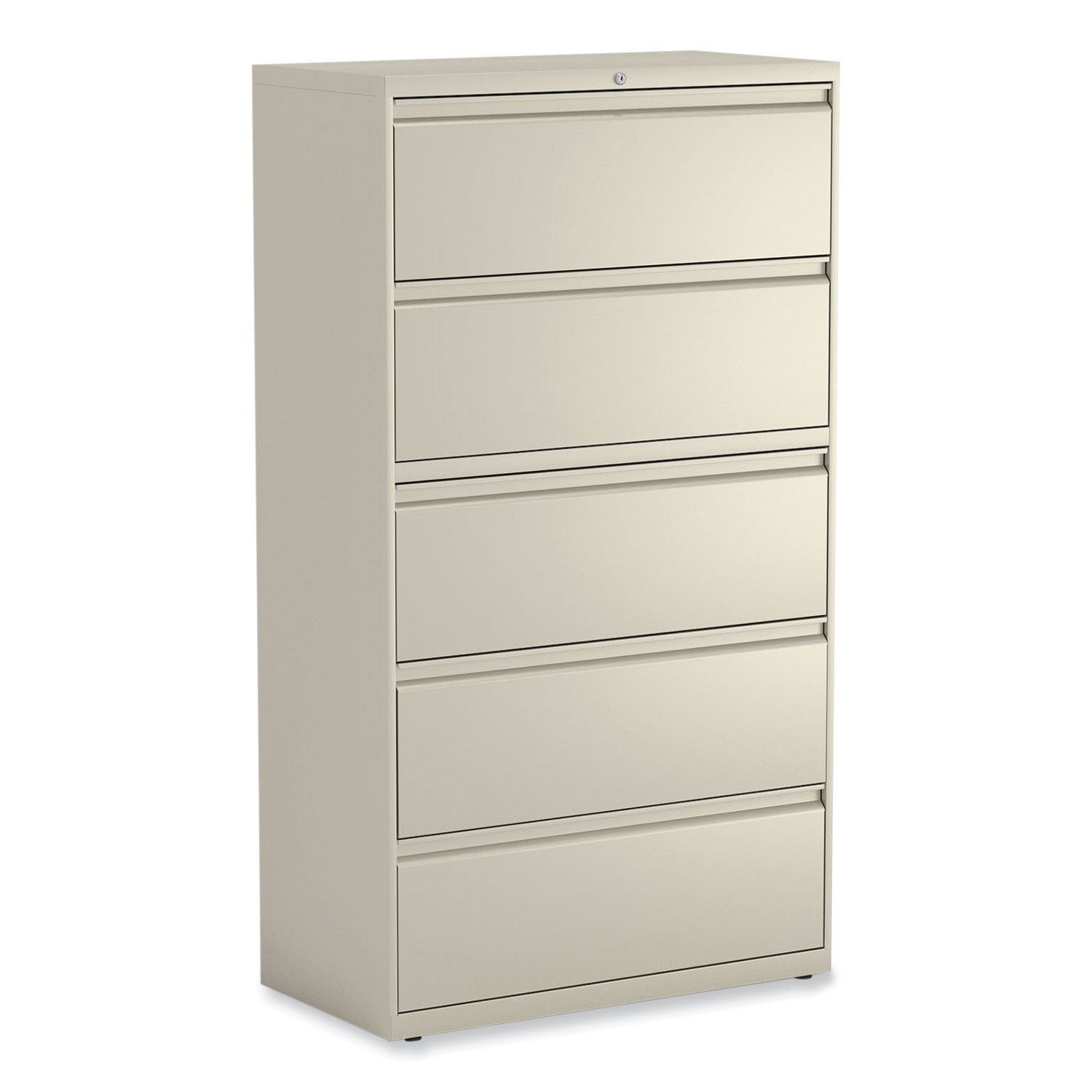 Lateral File, 5 Legal/Letter/A4/A5-Size File Drawers, Putty, 36" x 18.63" x 67.63