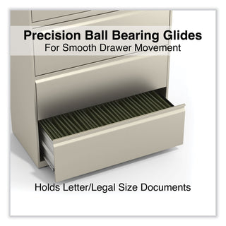 Lateral File, 5 Legal/Letter/A4/A5-Size File Drawers, Putty, 36" x 18.63" x 67.63