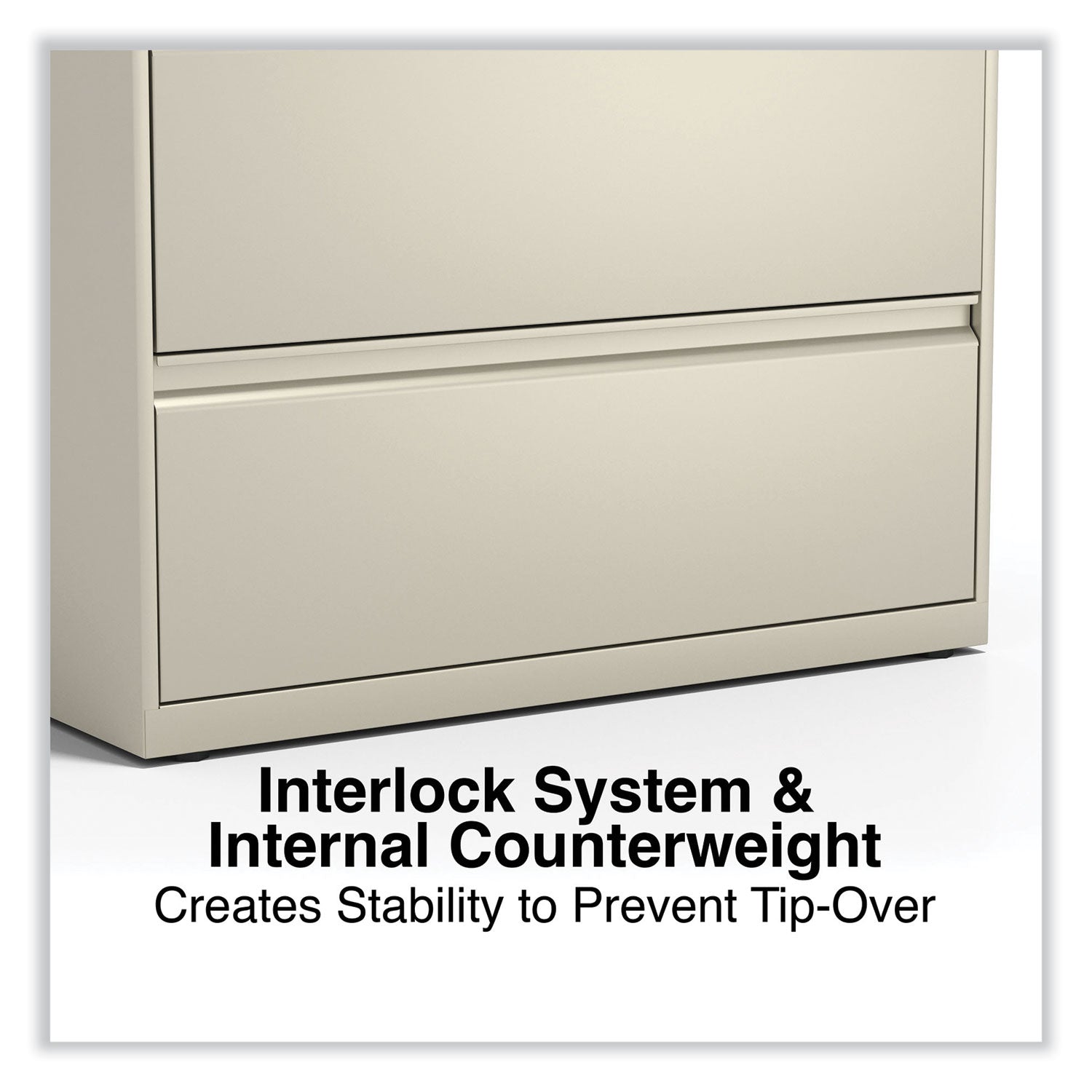 Lateral File, 5 Legal/Letter/A4/A5-Size File Drawers, Putty, 36" x 18.63" x 67.63