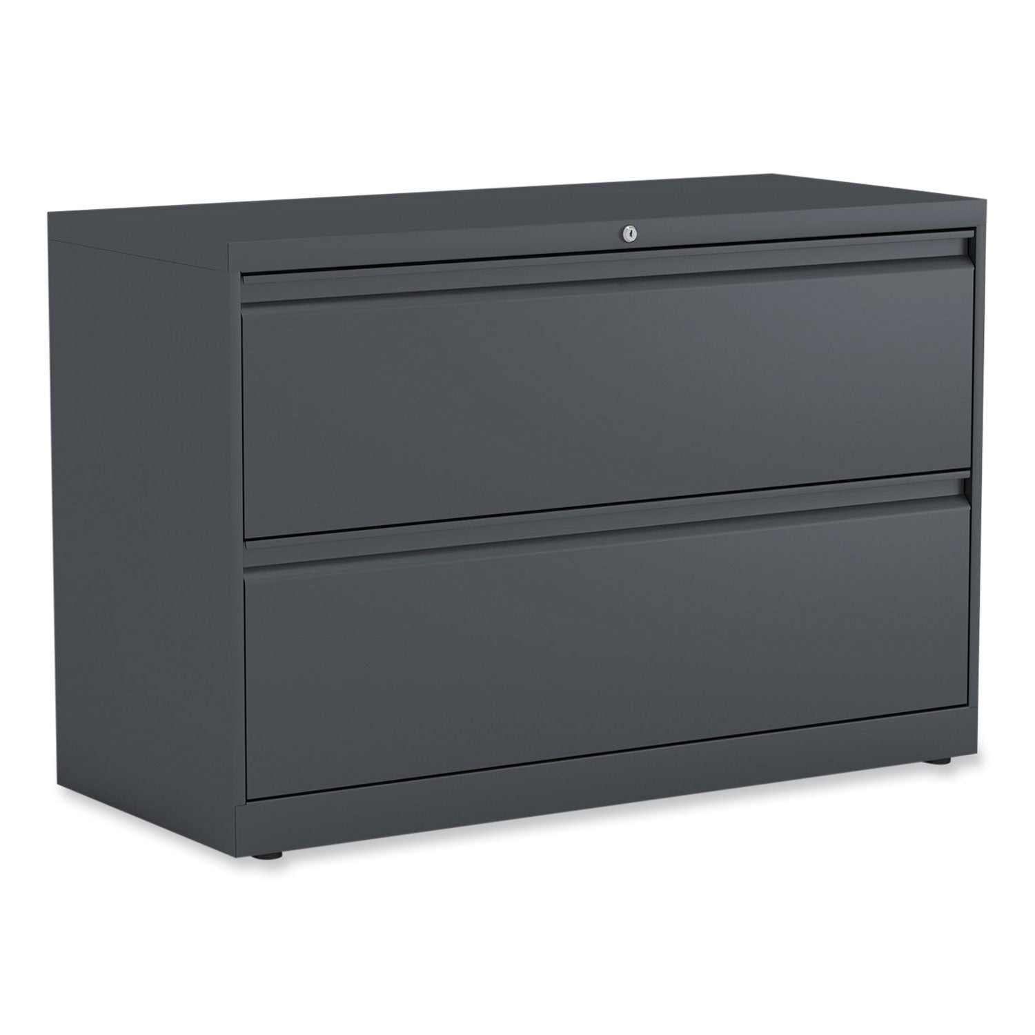 Lateral File, 2 Legal/Letter-Size File Drawers, Charcoal, 42" x 18.63" x 28
