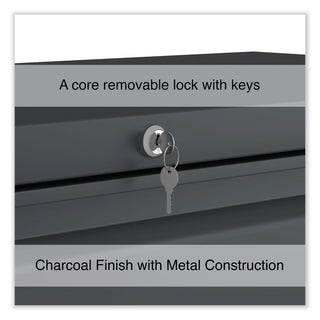 Lateral File, 2 Legal/Letter-Size File Drawers, Charcoal, 42" x 18.63" x 28