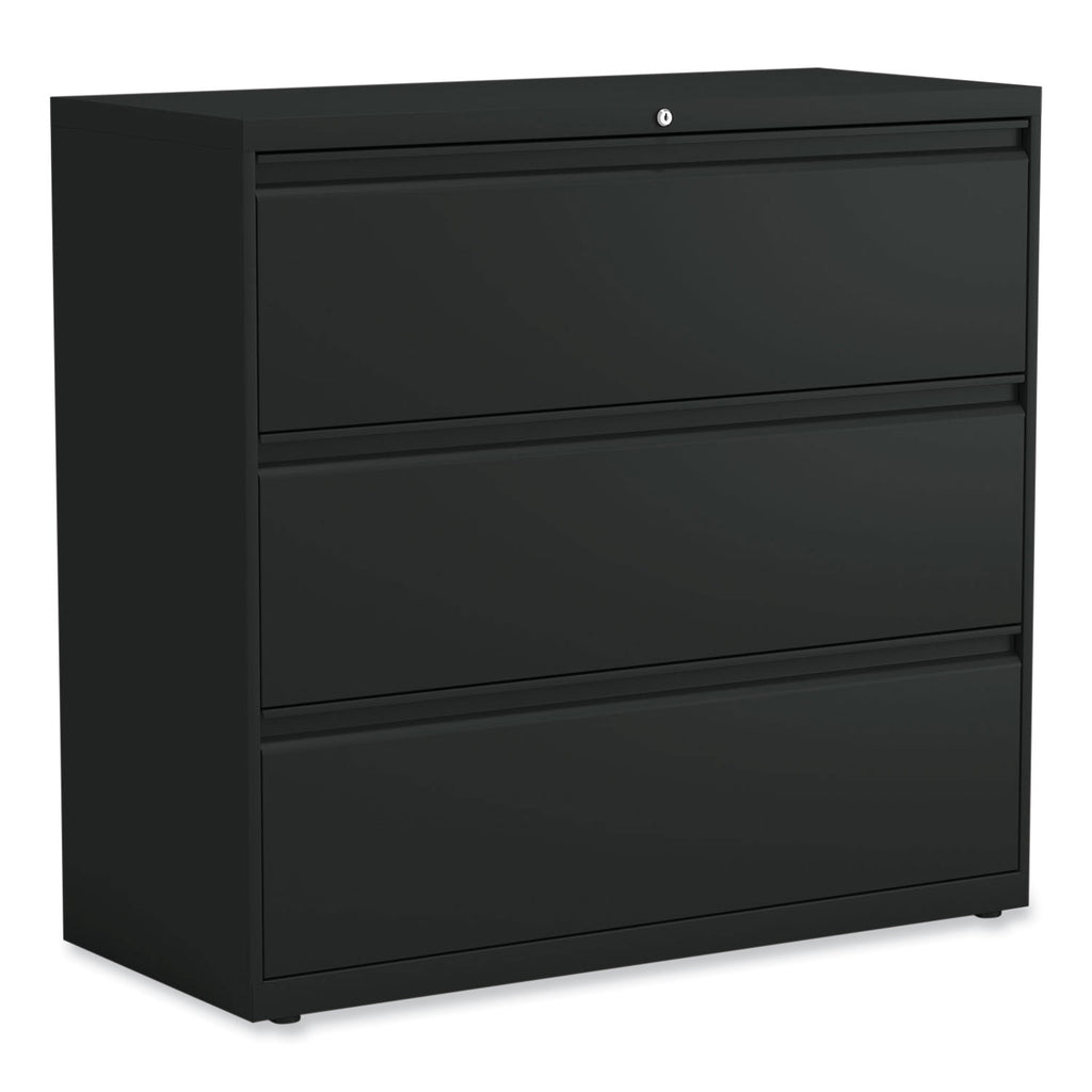 Lateral File, 3 Legal/Letter/A4/A5-Size File Drawers, Black, 42" x 18.63" x 40.25