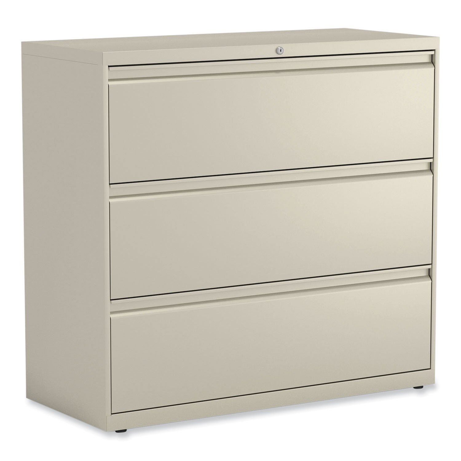 Lateral File, 3 Legal/Letter/A4/A5-Size File Drawers, Putty, 42" x 18.63" x 40.25