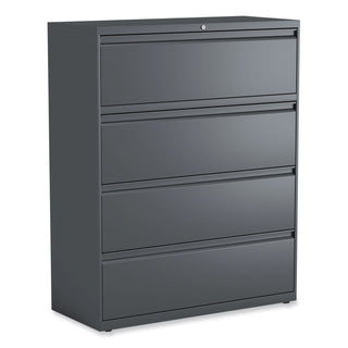 Lateral File, 4 Legal/Letter/A4/A5-Size File Drawers, Charcoal, 42" x 18.63" x 52.5