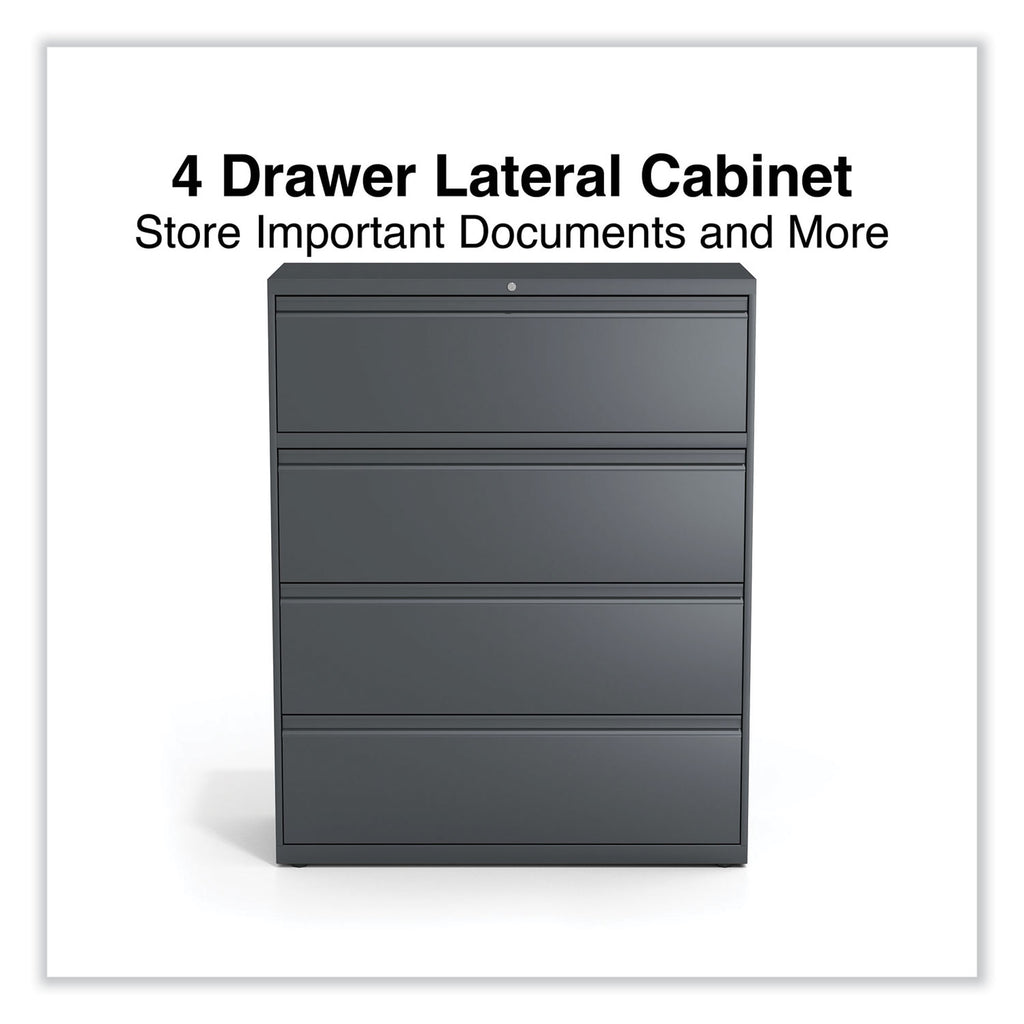 Lateral File, 4 Legal/Letter/A4/A5-Size File Drawers, Charcoal, 42" x 18.63" x 52.5