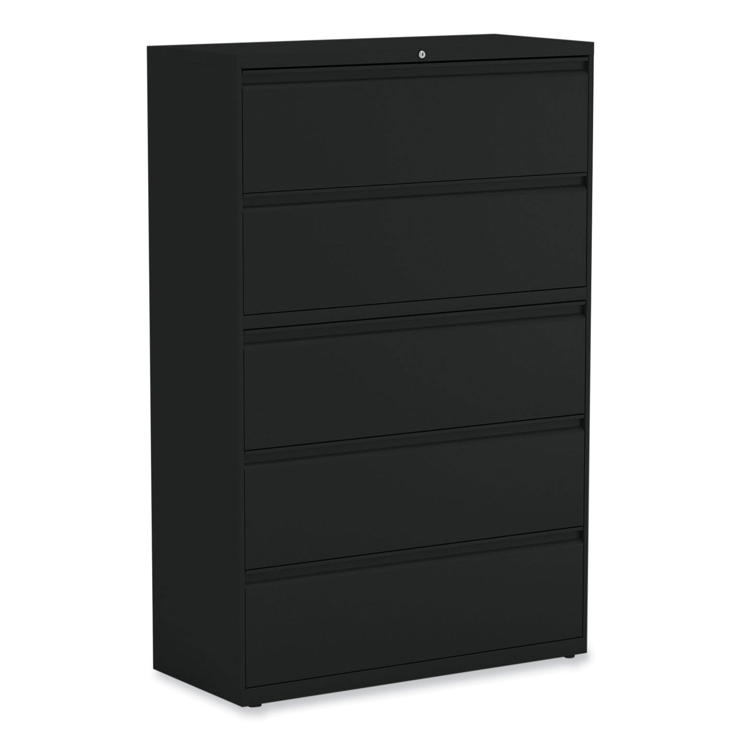 Lateral File, 5 Legal/Letter/A4/A5-Size File Drawers, Black, 42" x 18.63" x 67.63