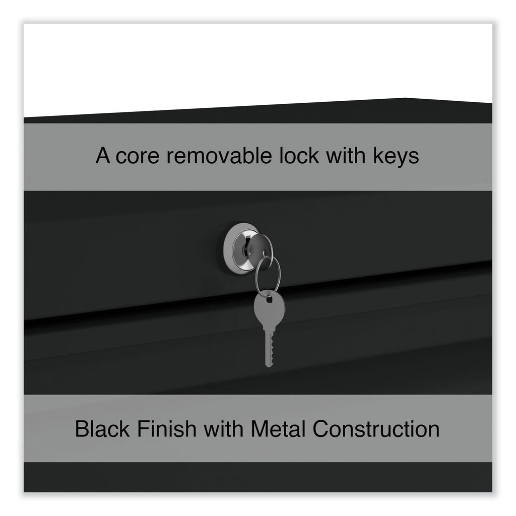 Lateral File, 5 Legal/Letter/A4/A5-Size File Drawers, Black, 42" x 18.63" x 67.63
