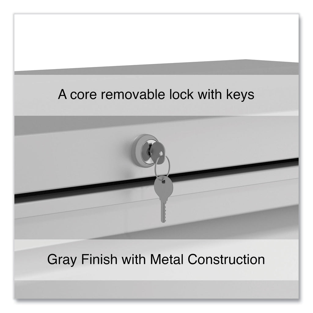 Lateral File, 5 Legal/Letter/A4/A5-Size File Drawers, 1 Roll-Out Posting Shelf, Light Gray, 42" x 18.63" x 67.63