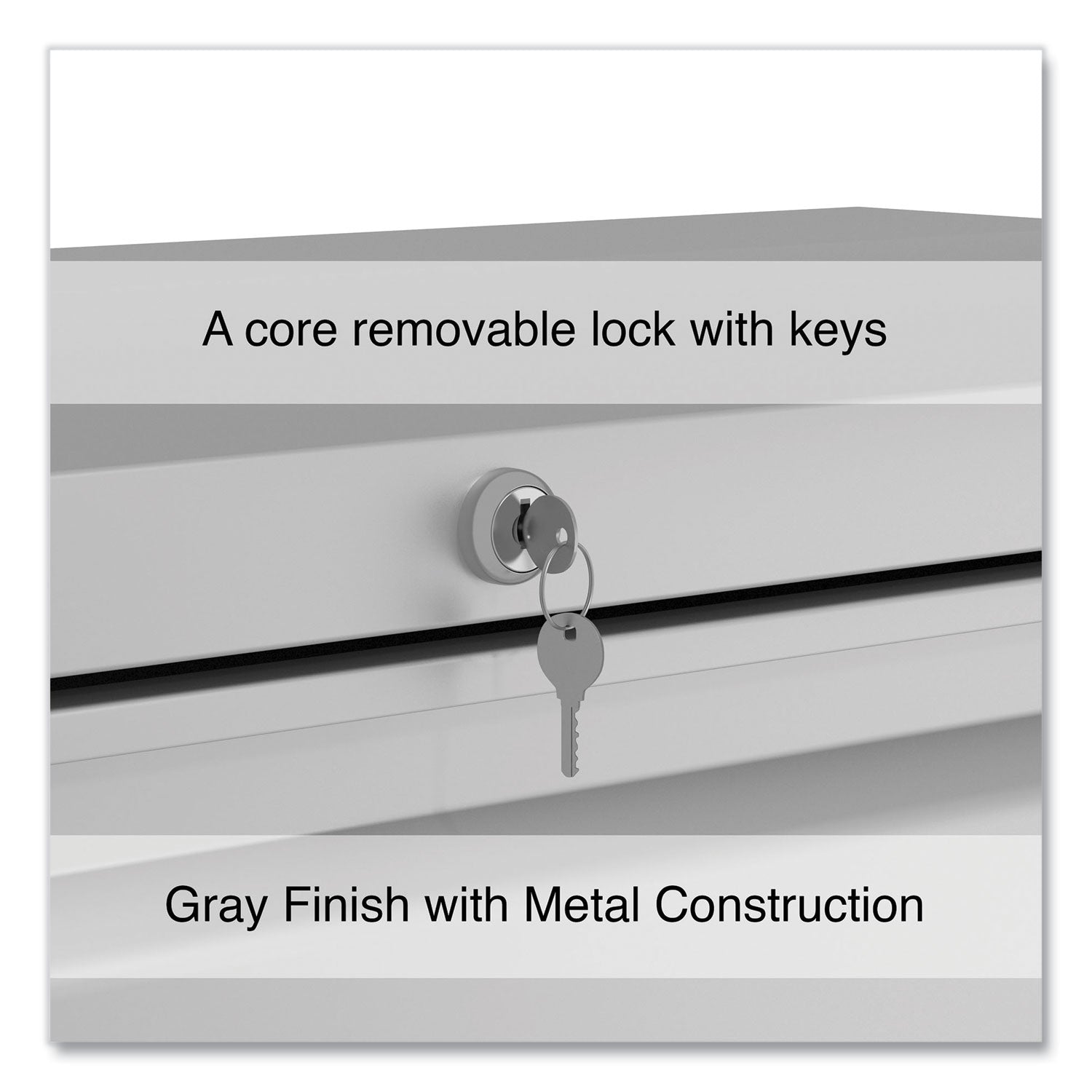 Lateral File, 5 Legal/Letter/A4/A5-Size File Drawers, 1 Roll-Out Posting Shelf, Light Gray, 42" x 18.63" x 67.63