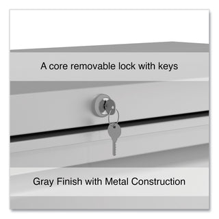 Lateral File, 5 Legal/Letter/A4/A5-Size File Drawers, 1 Roll-Out Posting Shelf, Light Gray, 42" x 18.63" x 67.63
