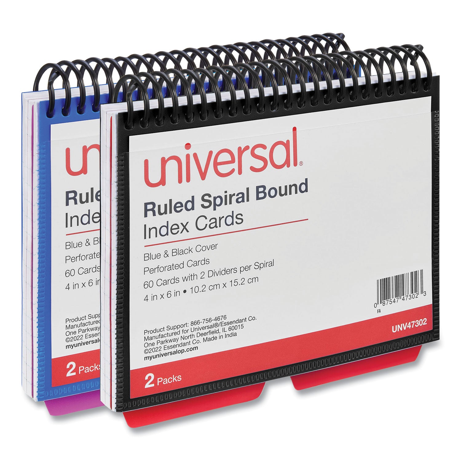 spiral-bound-index-cards-ruled-4-x-6-white-120-pack_unv47302 - 1