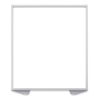 Floor Partition with Aluminum Frame, 48.06 x 2.04 x 53.86, White, Ships in 7-10 Business Days