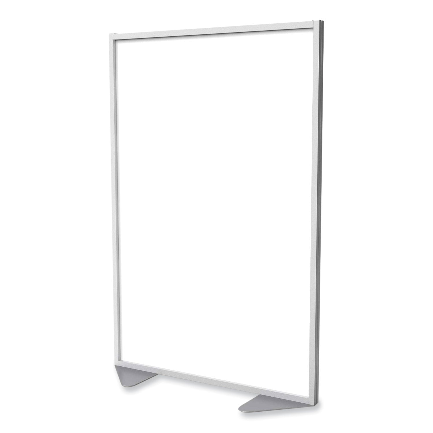 Floor Partition with Aluminum Frame, 48.06 x 2.04 x 53.86, White, Ships in 7-10 Business Days