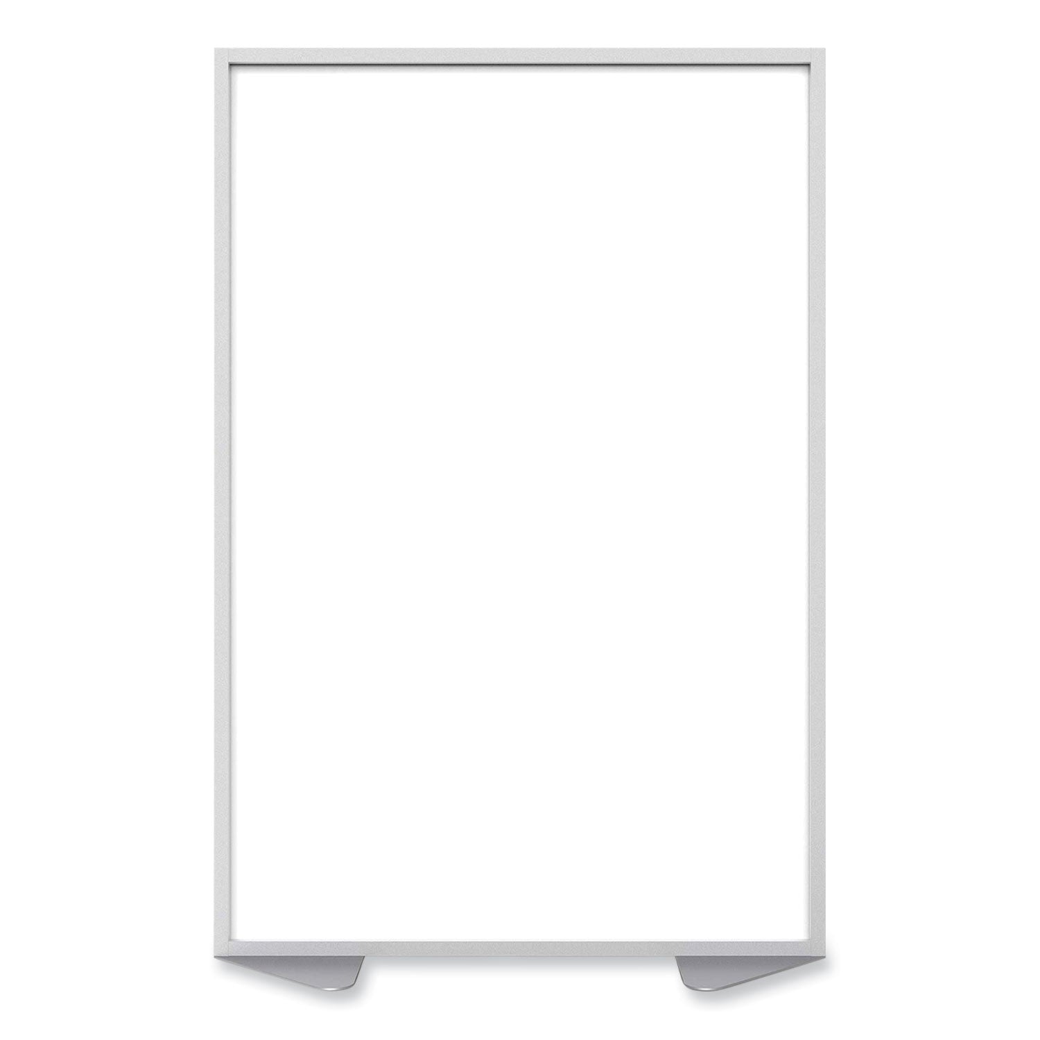 Floor Partition with Aluminum Frame, 48.06 x 2.04 x 71.86, White, Ships in 7-10 Business Days