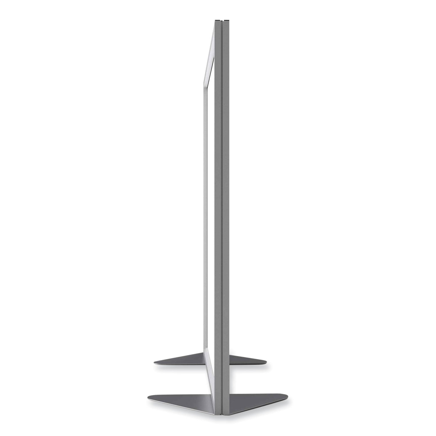 Floor Partition with Aluminum Frame, 48.06 x 2.04 x 53.86, White, Ships in 7-10 Business Days