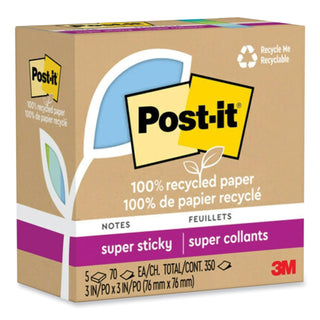 100%-recycled-paper-super-sticky-notes-3-x-3-oasis-70-sheets-pad-5-pads-pack_mmm654r5sst - 2