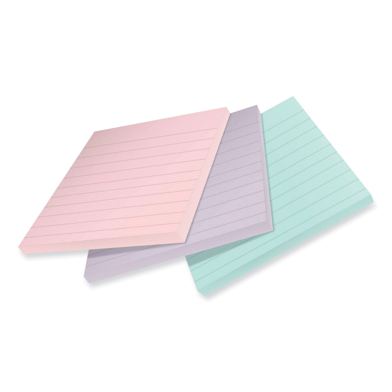 100%-recycled-paper-super-sticky-notes-ruled-4-x-4-wanderlust-pastels-70-sheets-pad-3-pads-pack_mmm675r3ssnrp - 2