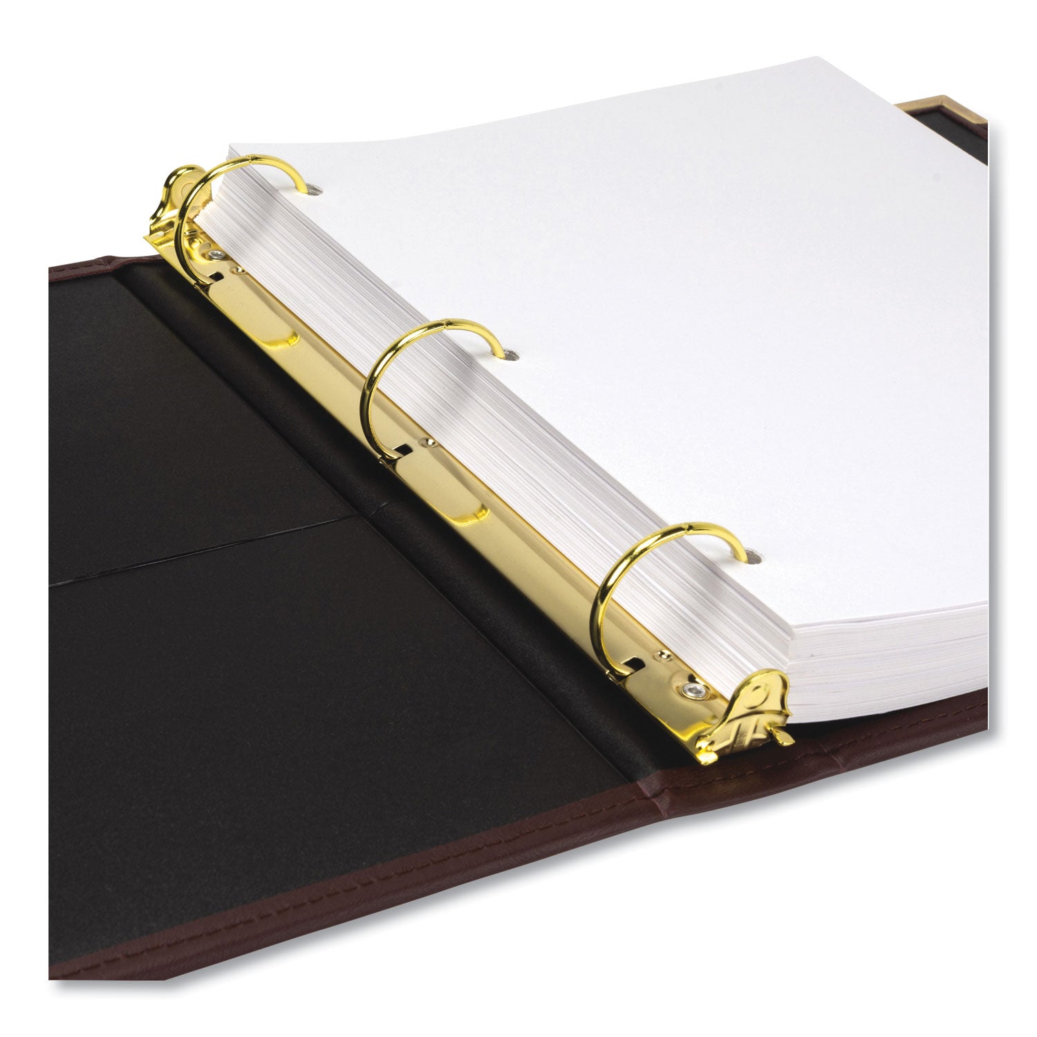 Classic Collection Ring Binder, 3 Rings, 1" Capacity, 11 x 8.5, Burgundy - 