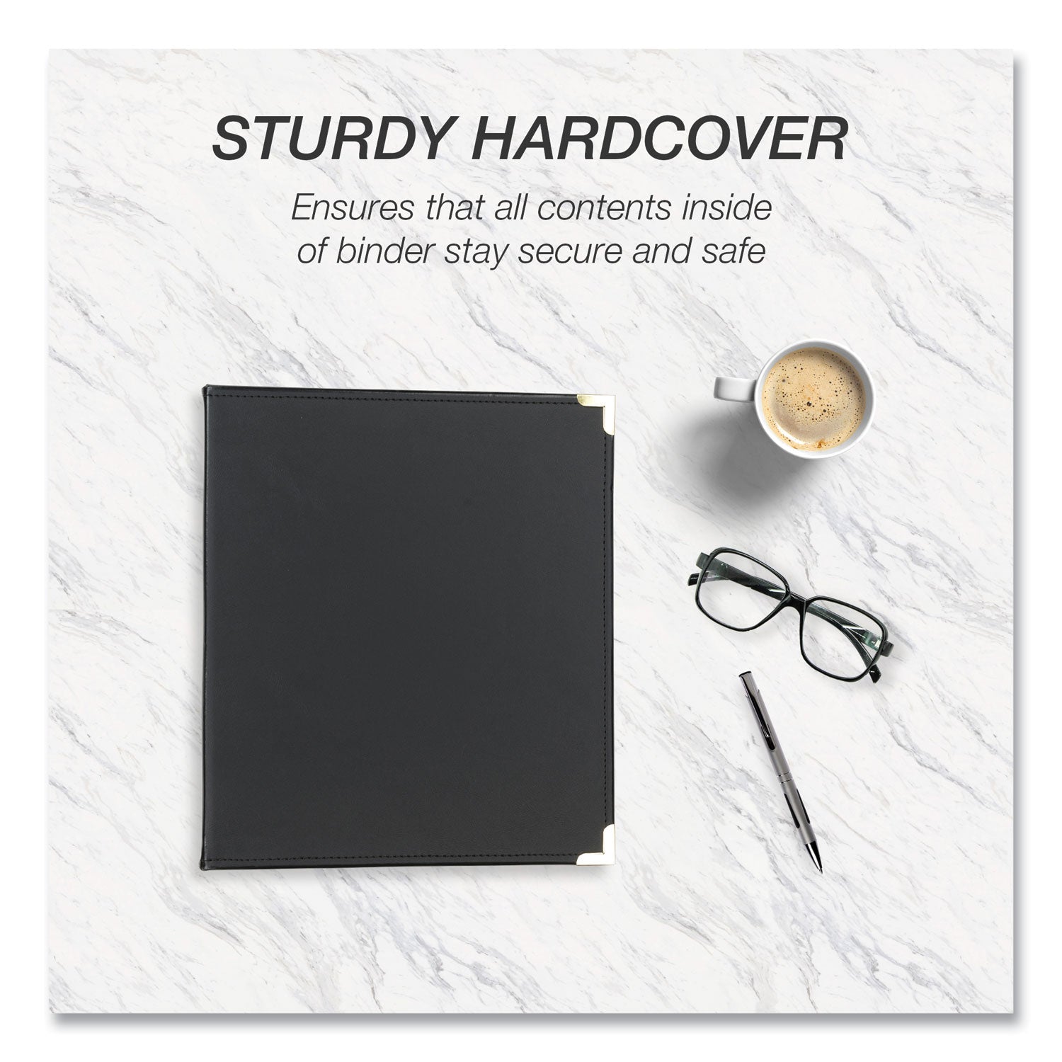 Classic Collection Ring Binder, 3 Rings, 1" Capacity, 11 x 8.5, Black