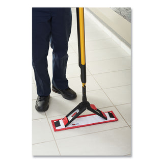 Rubbermaid Commercial Adaptable Flat Mop Microfiber Pad - 19.5" Length x 5.5" Depth - MicroFiber - Red - 1Each