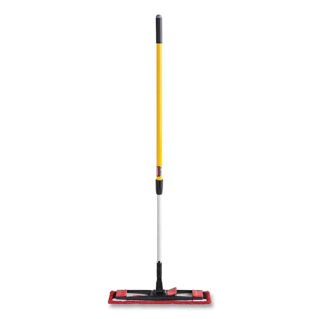 Rubbermaid Commercial Adaptable Flat Mop Microfiber Pad - 19.5" Length x 5.5" Depth - MicroFiber - Red - 1Each