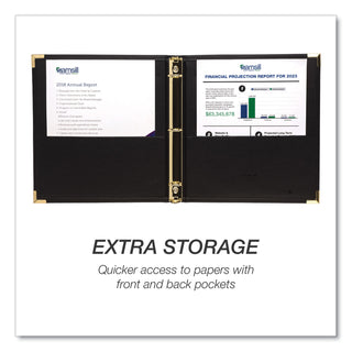 Classic Collection Ring Binder, 3 Rings, 1" Capacity, 11 x 8.5, Black
