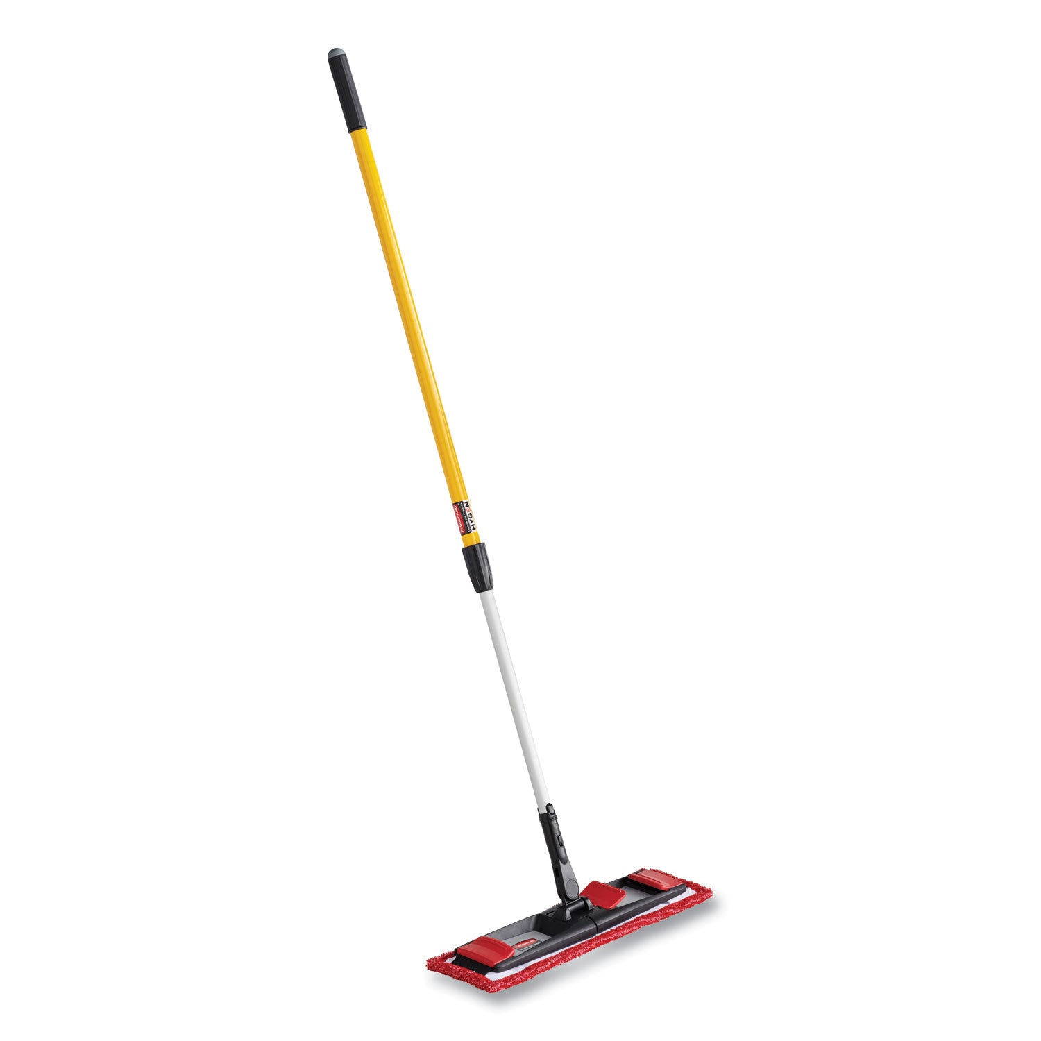 Rubbermaid Commercial Adaptable Flat Mop Microfiber Pad - 19.5" Length x 5.5" Depth - MicroFiber - Red - 1Each - 4