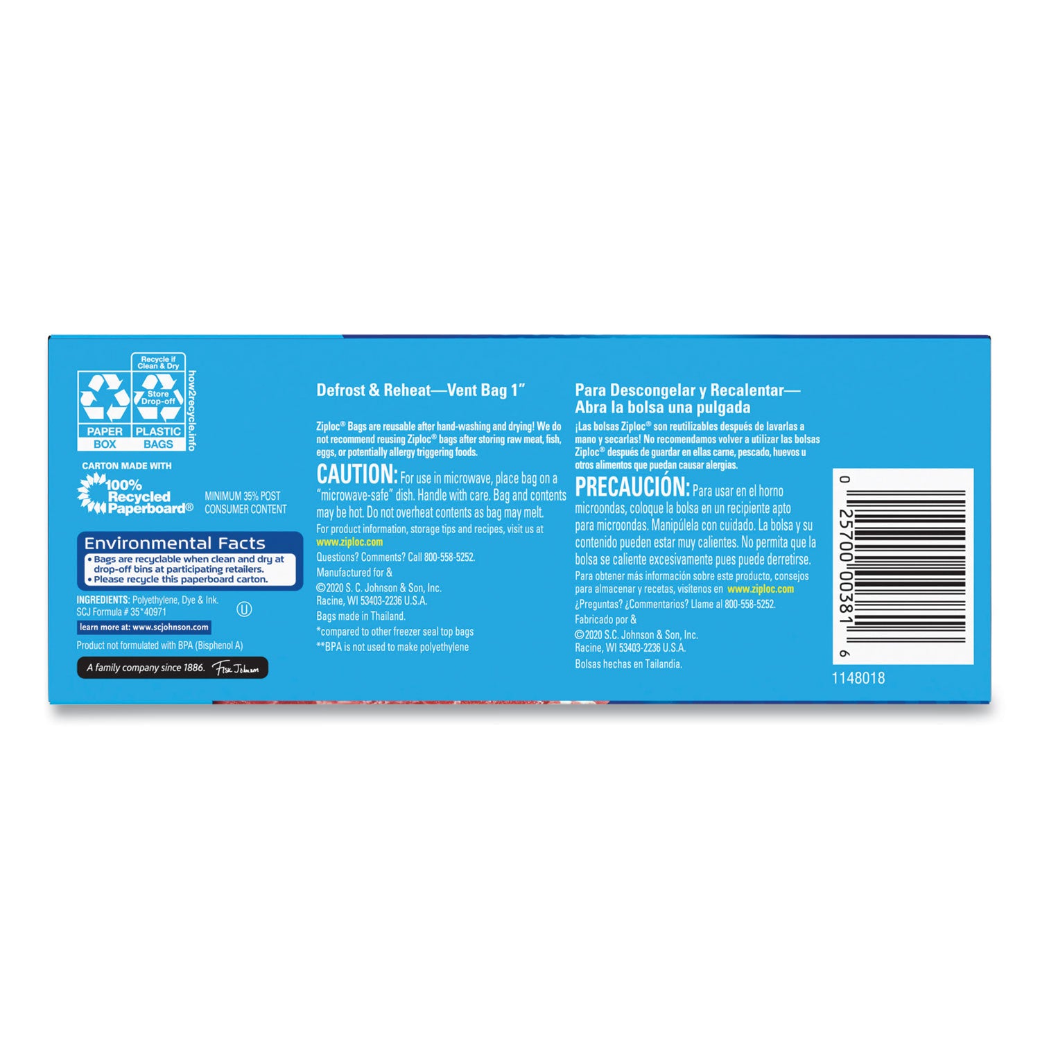 Double Zipper Freezer Bags, 1 qt, 2.7 mil, 6.97" x 7.7", Clear, 38 Bags/Box, 9 Boxes/Carton