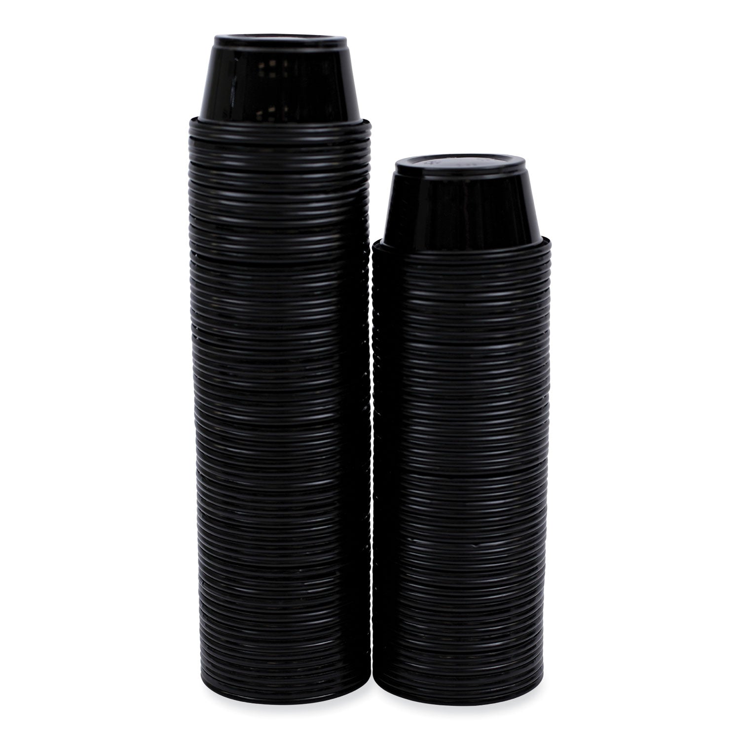 Souffle/Portion Cups, 2 oz, Polypropylene, Black, 125 Cups/Sleeve, 20 Sleeves/Carton