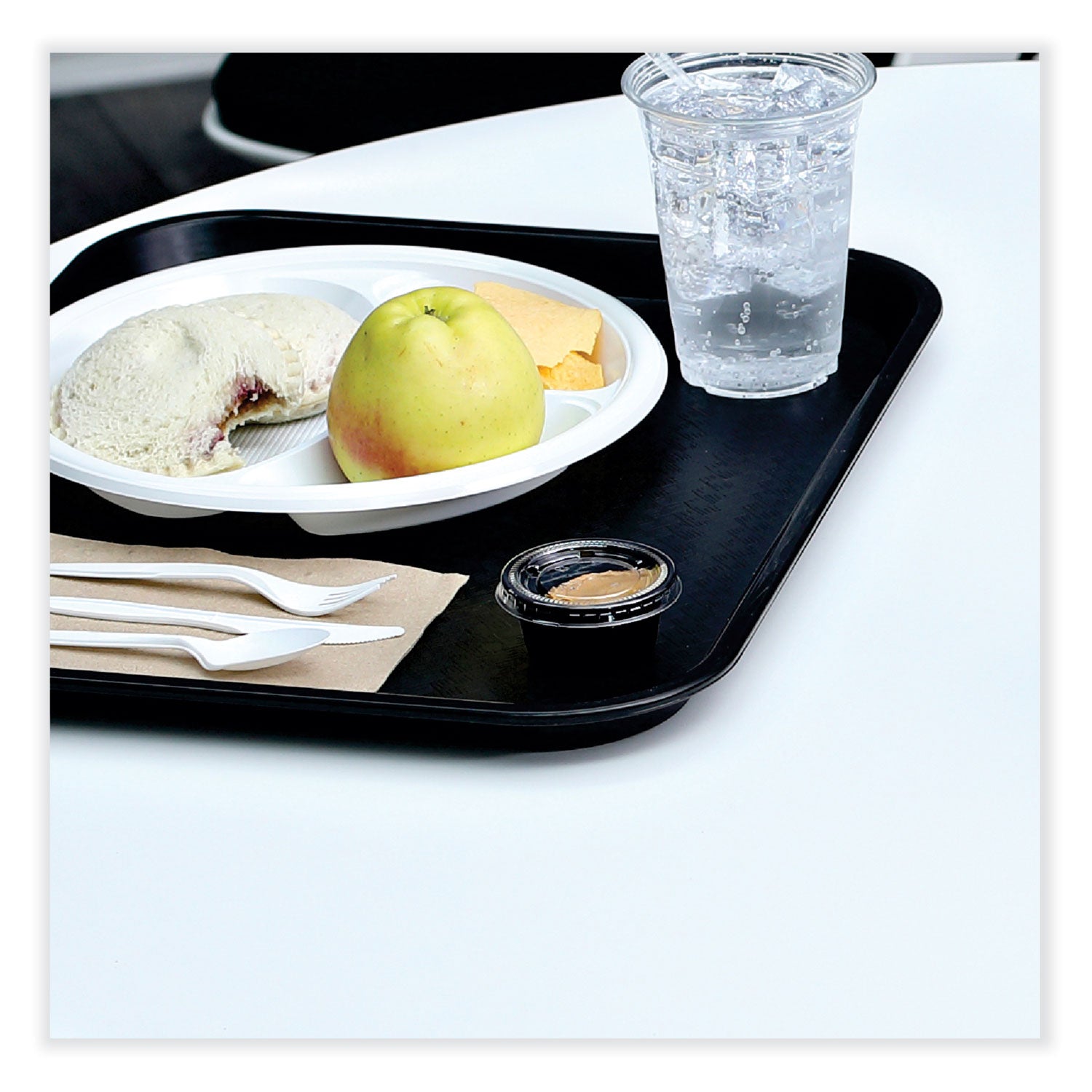 Souffle/Portion Cups, 2 oz, Polypropylene, Black, 125 Cups/Sleeve, 20 Sleeves/Carton
