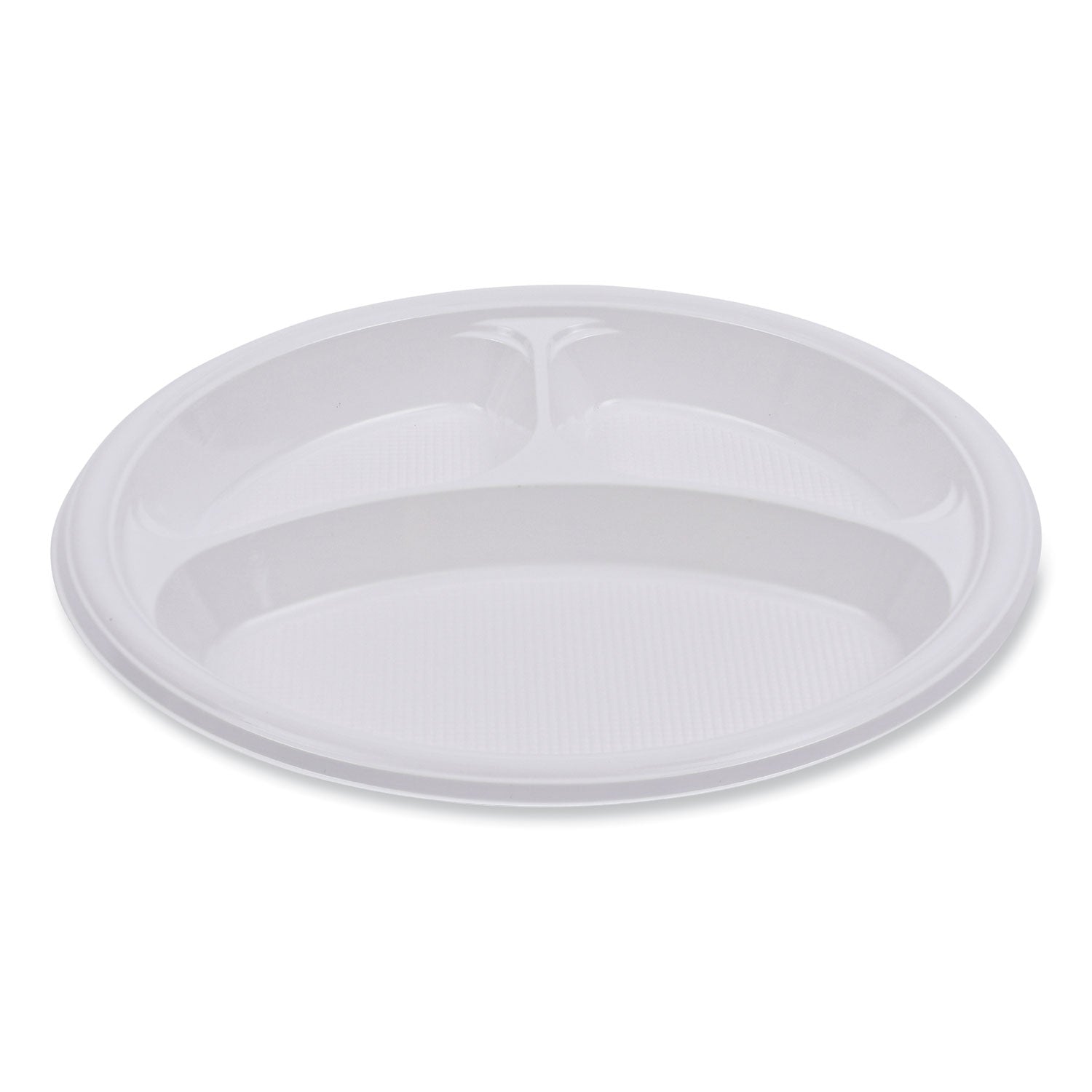 hi-impact-plastic-dinnerware-plate-3-compartment-10-dia-white-500-carton_bwkplthips10wh3 - 1