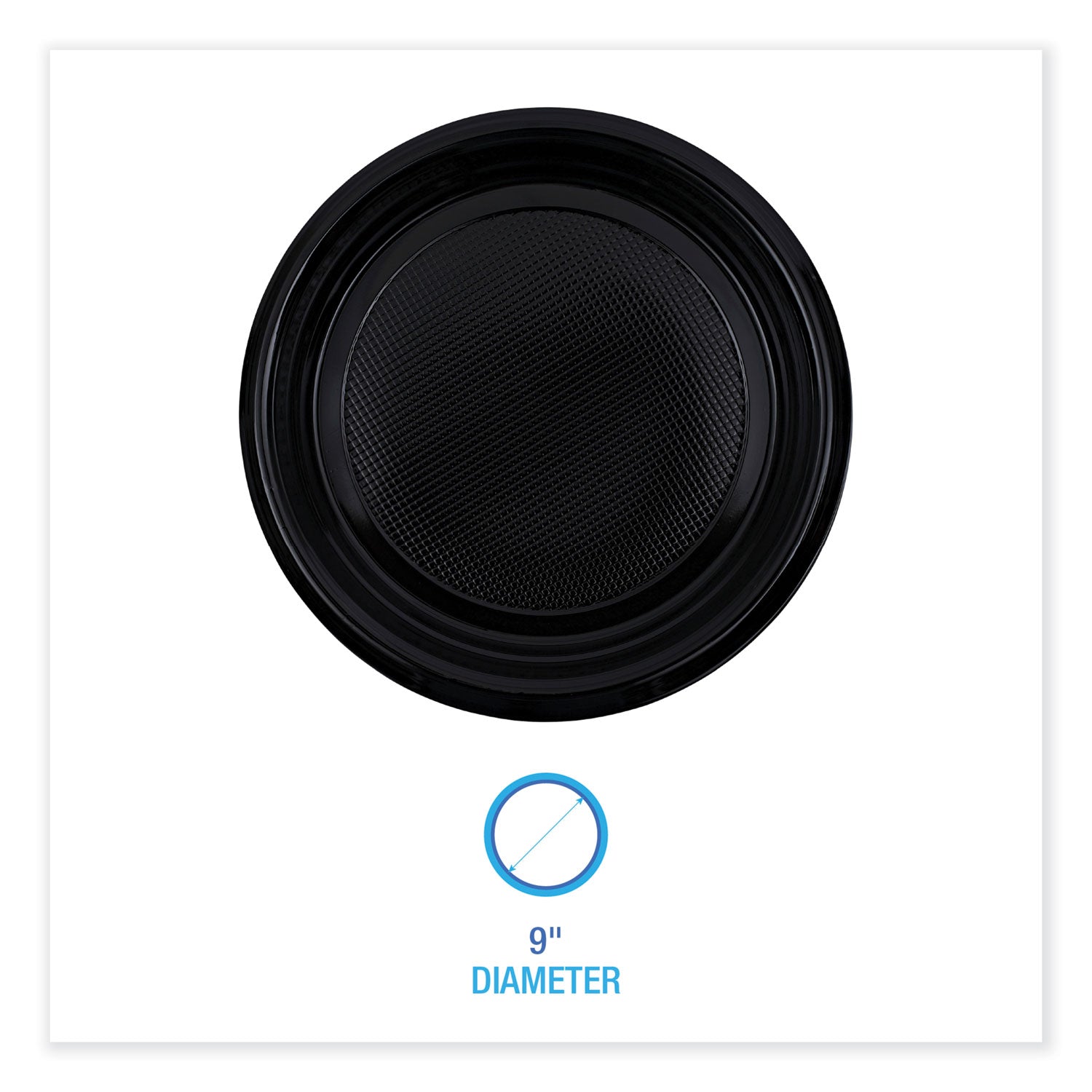 hi-impact-plastic-dinnerware-plate-9-dia-black-500-carton_bwkplthips9bl - 2