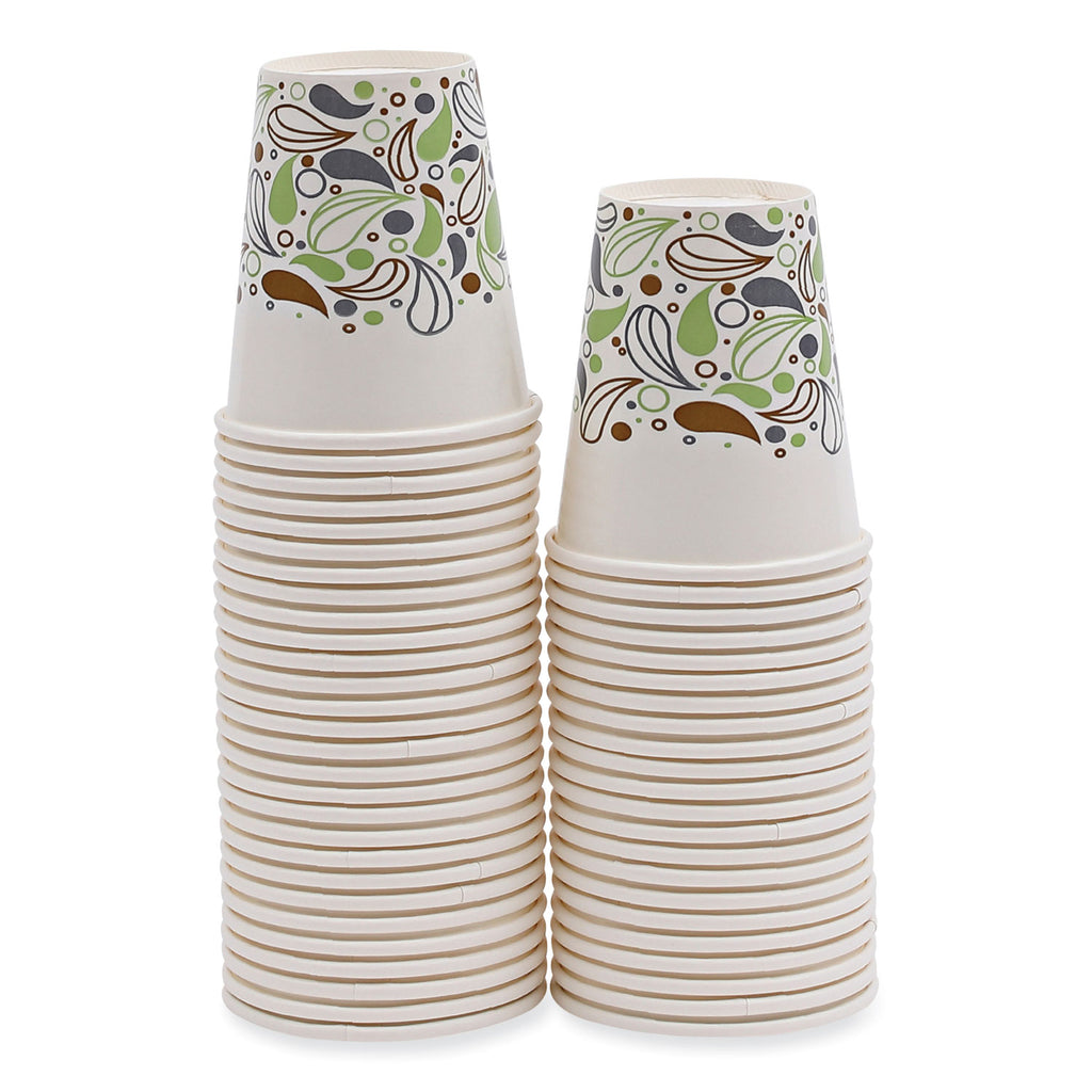 Deerfield Printed Paper Cold Cups, 12 oz, 50 Cups/Sleeve, 20 Sleeves/Carton
